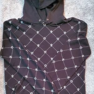 Unisex Black pattern Hoodie Sweatshirt